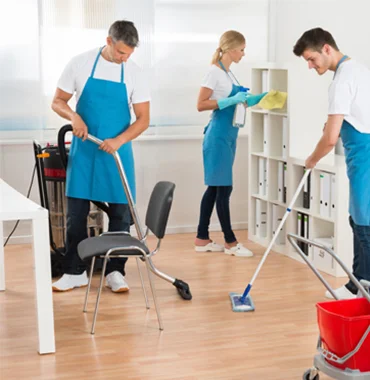 Commercial floor cleaning project